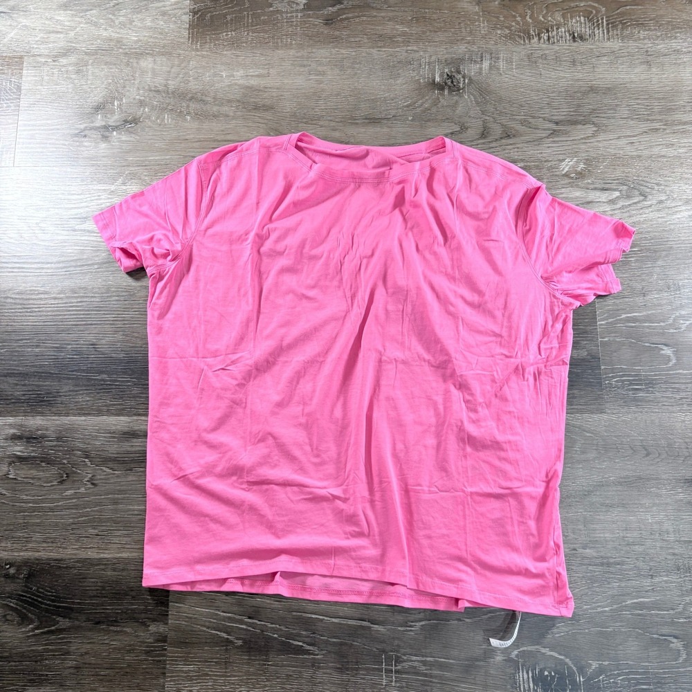 CRZ YOGA Pima Cotton Short Sleeve Shirt Sonic Pink Womens Size M 8/10